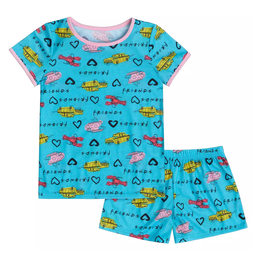 Friends Licensed Character 2 pc shorts top Toddler pajamas 4t NWT